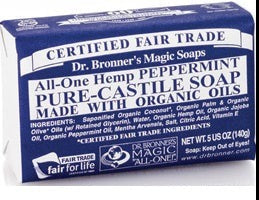 Dr. Bronner's Peppermint Soap Bar 142g