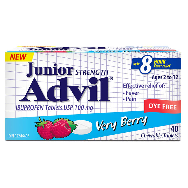 ADVIL JUNIOR STRENGTH CHEWABLE - VERY BERRY 40tabs