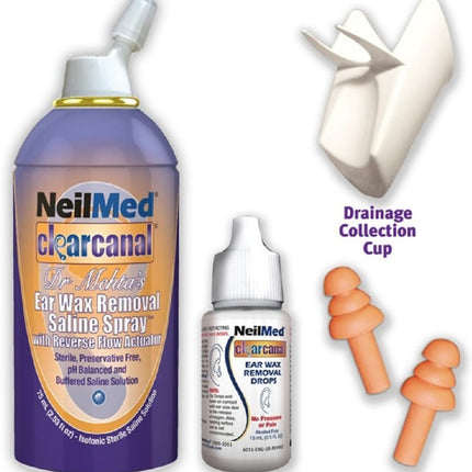 NEILMED CLEARCANAL EAR WAX REMOVAL COMPLETE KIT 75ml