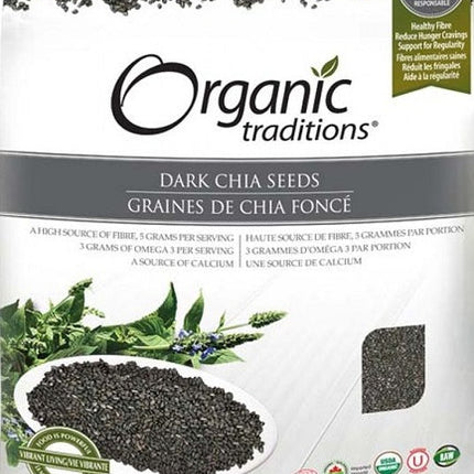 Organic Traditions Dark Chia Seeds 454g