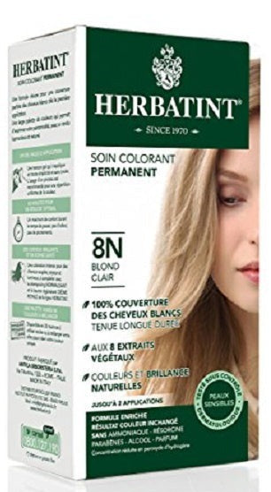 Herbatint Permanent Herbal Haircolour Gel With Aloe Vera 8N 135ml