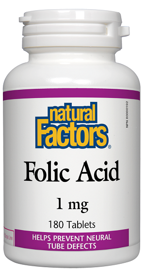Natural Factors Folic Acid 1mg 180tabs