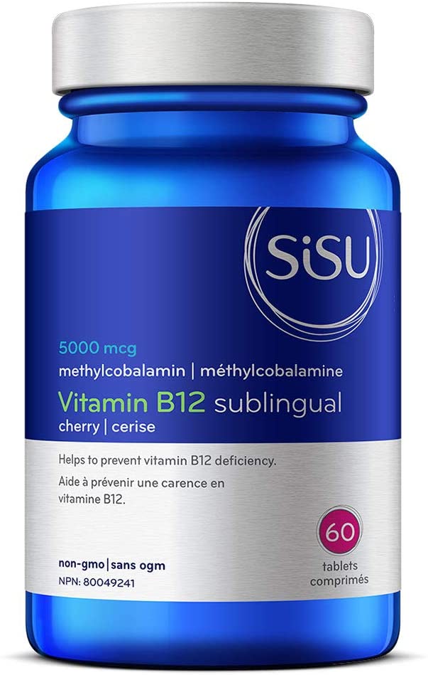 SISU Vitamin B12 5000mcg Sublingual Cherry 60tabs