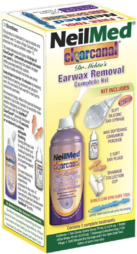 NEILMED CLEARCANAL EAR WAX REMOVAL COMPLETE KIT 75ml