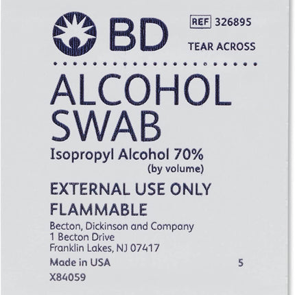 BD ALCOHOL SWABS 100ct
