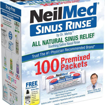 NEILMED SINUS RINSE REGULAR PREMIXED 100ct