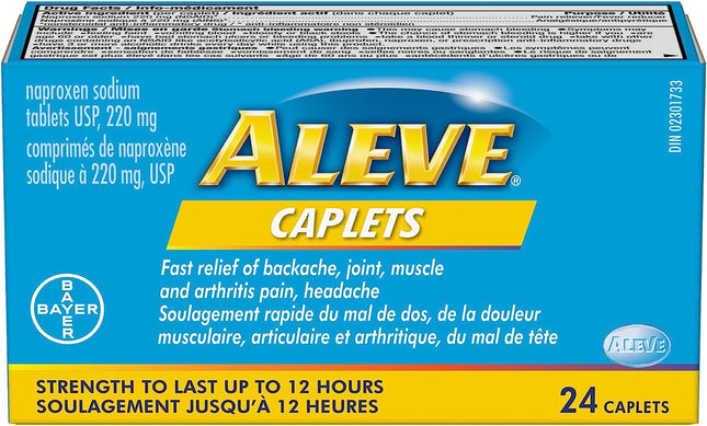 ALEVE PAIN RELIEF CAPLETS 220MG 24caps