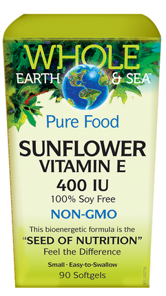 Natural Factors Whole Earth and Sea Sunflower Vitamin E 400IU 90sg