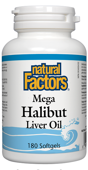 Natural Factor Mega Halibut Liver Oil 180sg
