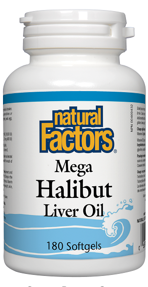 Natural Factor Mega Halibut Liver Oil 180sg 