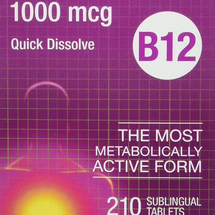 Natural Factors B12 Methylcobalamin 1000mcg 210subtabs