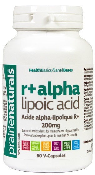Prairie Naturals R+ Alpha Lipoic Acid 200mg 60vcaps