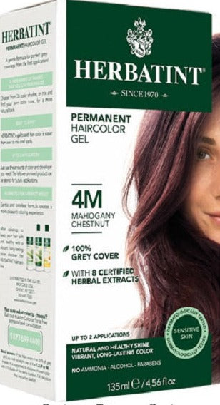 Herbatint Permanent Herbal Haircolour Gel With Aloe Vera 4M 135ml