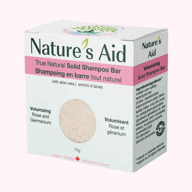 NATURE'S AID VOLUMIZING SHAMPOO BAR ROSE/GERANIUM 72g