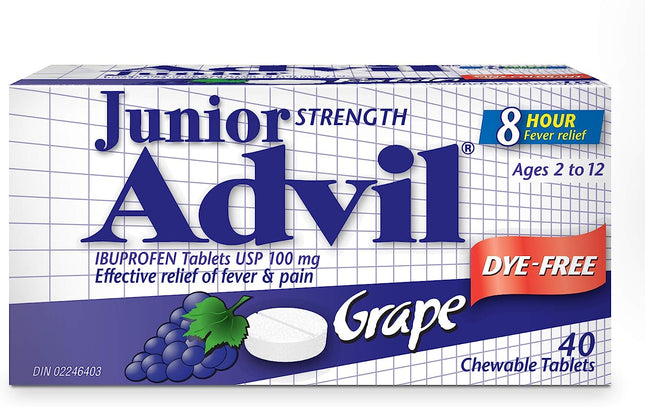 ADVIL JUNIOR STRENGTH CHEWABLE - GRAPE 40tabs