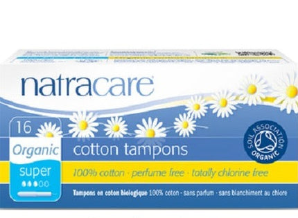 Natra Care Organic Tampons Super with Applicator 16pcs