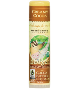 Badger Creamy Cocoa Lip Balm 7g