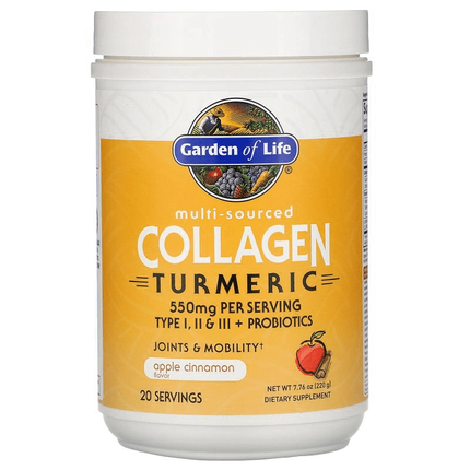 Garden of Life Multi-Sourced Collagen with Turmeric + Probiotics - Apple Cinnamon 220g