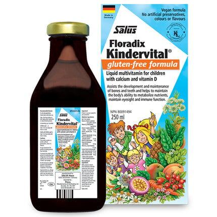 Flora Salus Floradix  Kindervital Liquid Multivitamin for Children (with Calcium and Vitamin D) 250ml