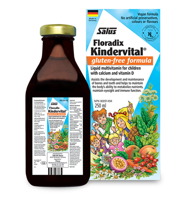 Flora Salus Floradix  Kindervital Liquid Multivitamin for Children (with Calcium and Vitamin D) 250ml