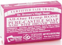 Dr. Bronner's Rose Soap Bar 140g