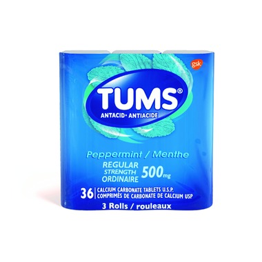 TUMS ANTACID REGULAR MINT 36tabs (3rolls/12tabs)