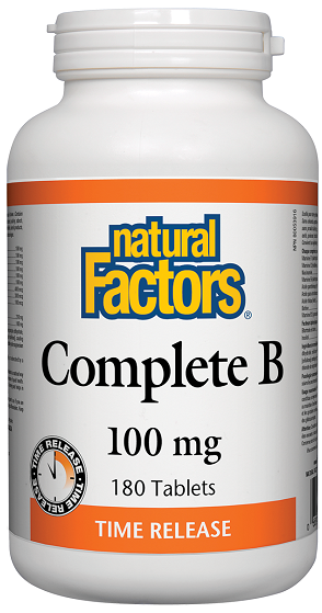 Natural Factors Complete B Time Release 100mg 180tabs