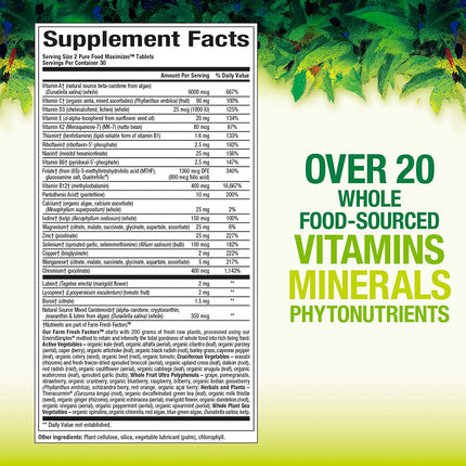 WHOLE EARTH AND SEA PURE FOOD MEN'S MULTI 60tabs