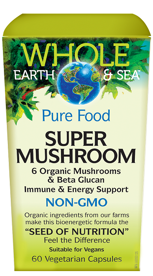 Natural Factors Whole Earth and Sea Super Mushroom 60vcaps