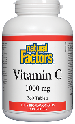 Natural Factors Vitamin C 1000mg Plus Bioflavonoids & Rose Hips 360tabs