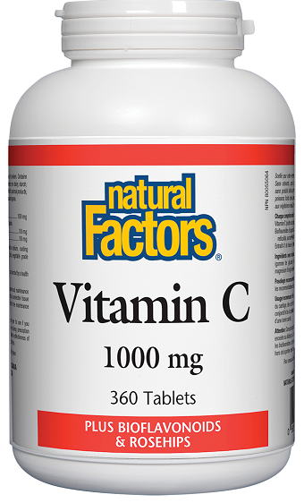 Natural Factors Vitamin C 1000mg Plus Bioflavonoids & Rose Hips 360tabs