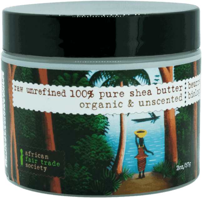 AFRICAN FAIR TRADE SOCIETY RAW UNREFINED 100% PURE SHEA BUTTER - UNSCENTED 57g