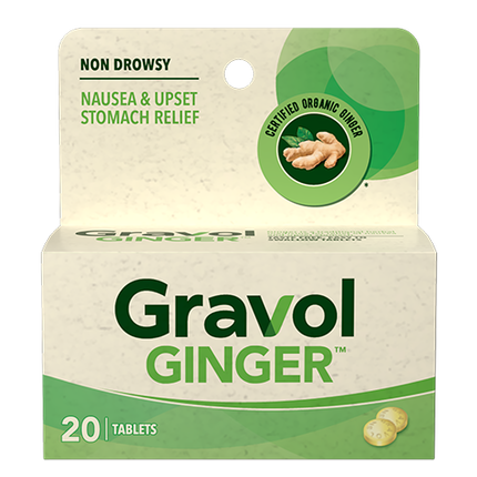 GRAVOL GINGER NAUSEA & UPSET STOMACH RELIEF (NON-DROWSY) 20tabs