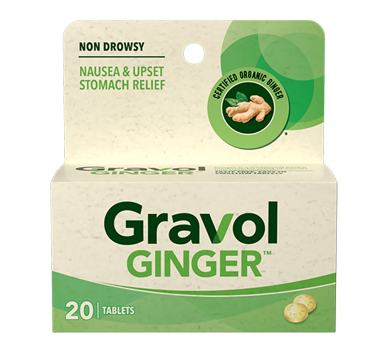 GRAVOL GINGER NAUSEA & UPSET STOMACH RELIEF (NON-DROWSY) 20tabs