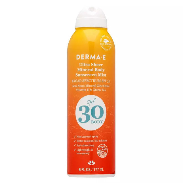 DERMA E 超透礦物防曬噴霧 SPF30 身體 177 毫升