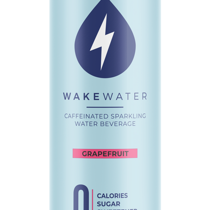 WAKE WATER CAFFEINATED SPARKLING WATER - GRAFEFRUIT 355ml