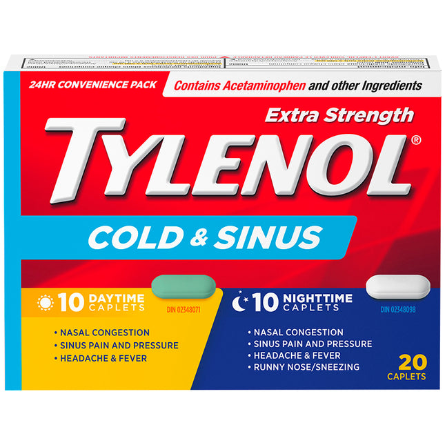 EXTRA STRENGTH TYLENOL COLD & SINUS - DAY/NIGHT 20caps