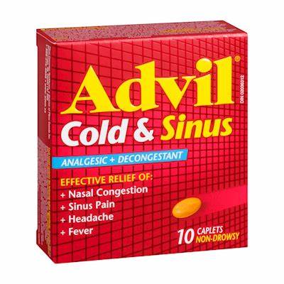 ADVIL COLD & SINUS CAPLETS 200mg 10caps