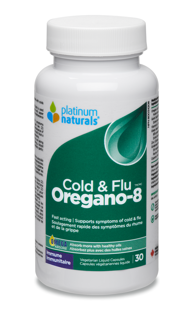 PLATINUM NATURALS OREGANO-8 COLD AND FLU 30sg