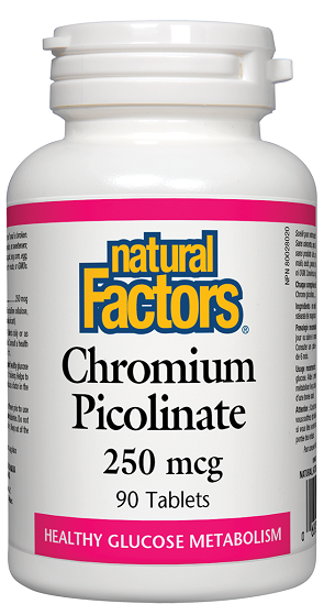 Natural Factors Chromium Picolinate 250mcg 90tabs