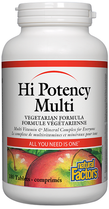 Natural Factors Hi Potency Multi 180tabs