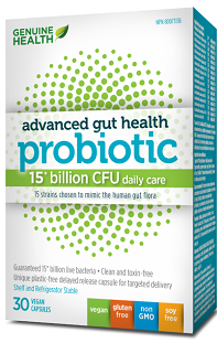 Genuine Health Advanced Gut Health Probiotic 15Bil 30vcaps