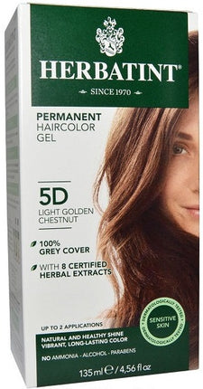 Herbatint Permanent Herbal Haircolour Gel With Aloe Vera 5D 135ml