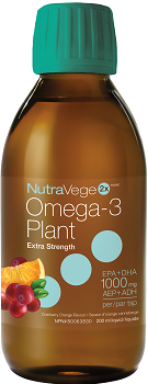 NutraVege Omega-3 1000mg Cranberry Orange 200ml