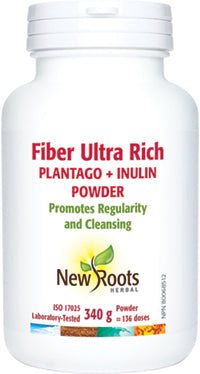 New Roots Plantago Fiber Ultra Rich + FOS 340g 