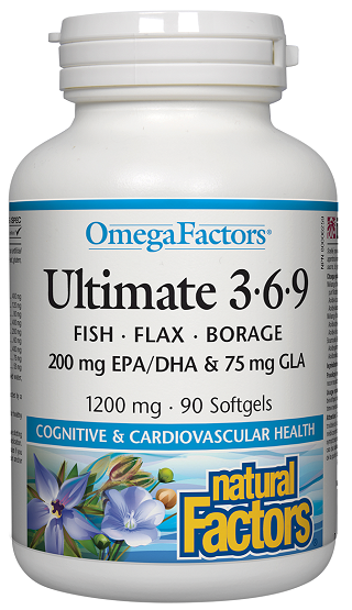 Natural Factors Omega Factors Ultimate 3-6-9 1200mg 90sg 