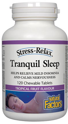 Natural Factors Tranquil Sleep Tropical Fruit Flavour 120tabs