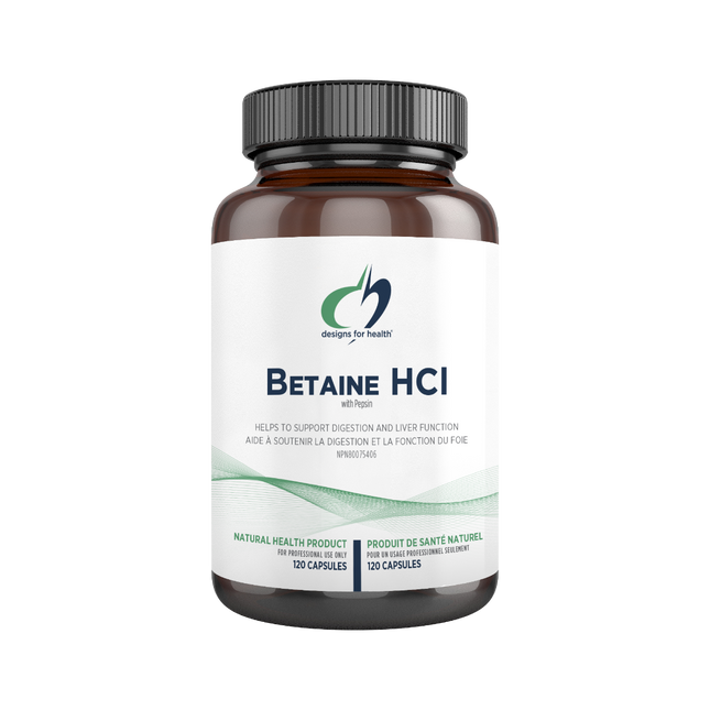 DESIGNS FOR HEALTH BETAINE HCL & PEPSIN 120caps