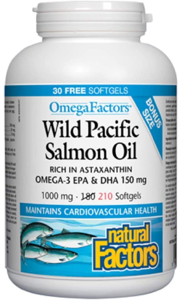 Natural Factors Omega Wild Pacific Salmon Oil  210sg