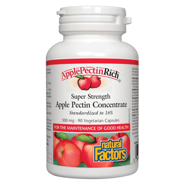 Natural Factors ApplePectinRich Super Strength Apple Pectin Concentrate 500 mg 90vcaps 